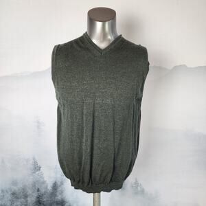 Vintage J. Ashford Italy Extra Fine Merino Wool Hunter Green Vest | Men's M